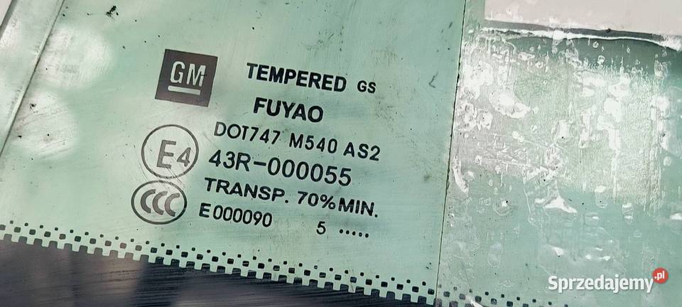 SZYBA LEWY TYŁ OPEL INSIGNIA A LIFT 43R000055