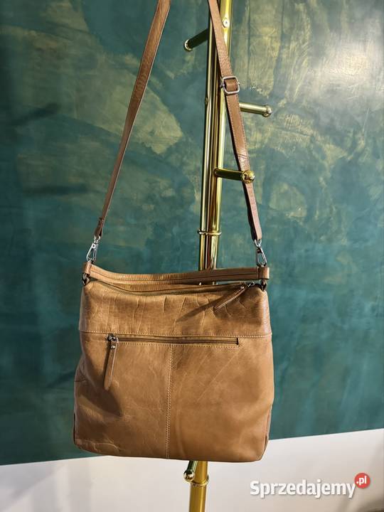 Torba damska Venezia camel z paskiem długim i 30cm Częstochowa
