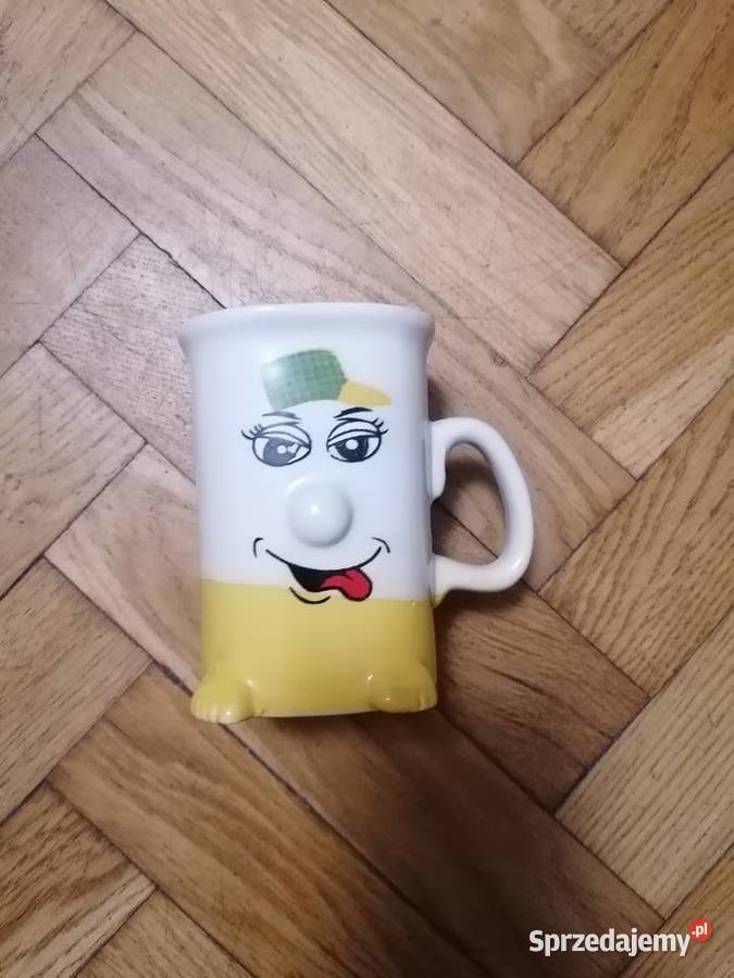 Kubek z twarzą używany wielokolorowy Akcesoria kuchenne Gdańsk