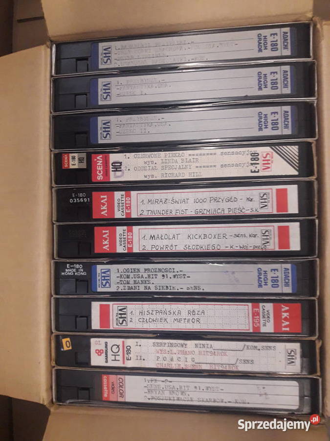 Kasety VHS Dąbrowa Górnicza sprzedam