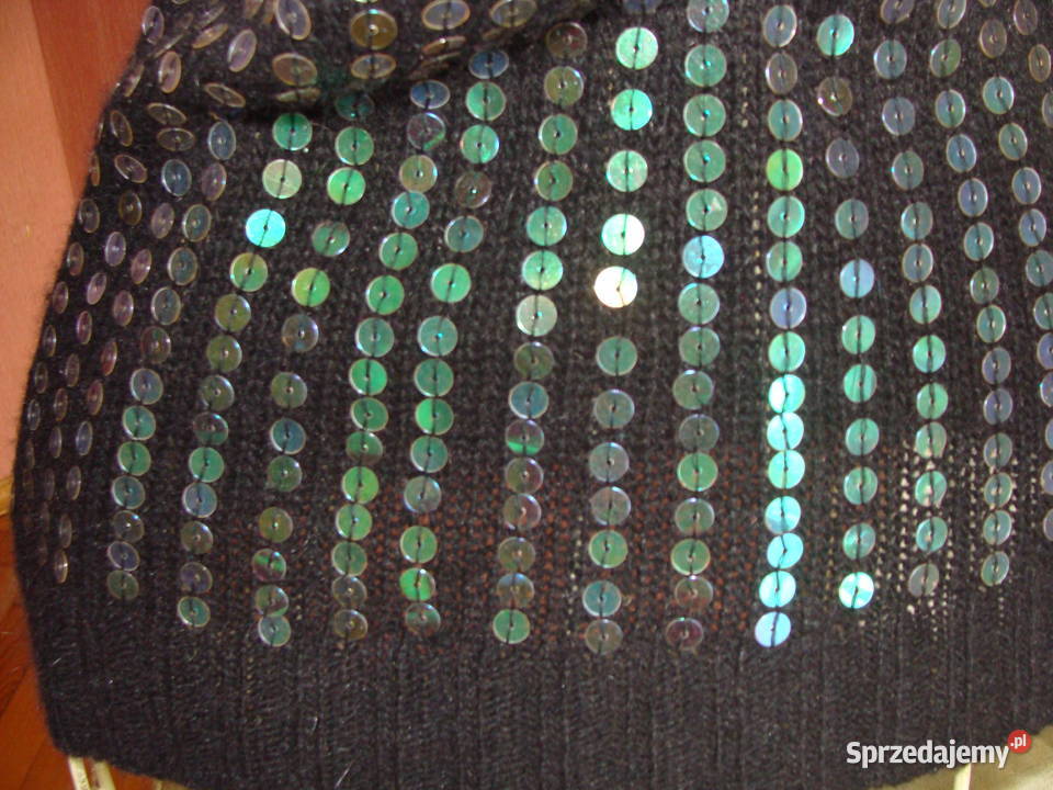 kamizelka tunika dzianina cekiny Wkładane przez głowę