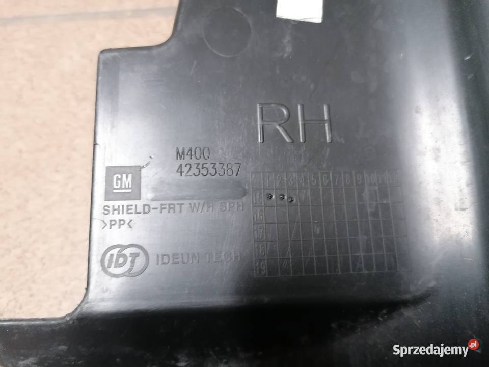 Osłona nadkola prawego Opel Karl Rybnik