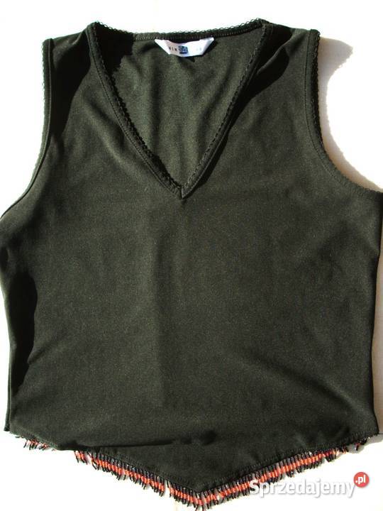 LOOK czarna Bluzka Koraliki 40 42 Bluzki i koszule Nowy Sącz