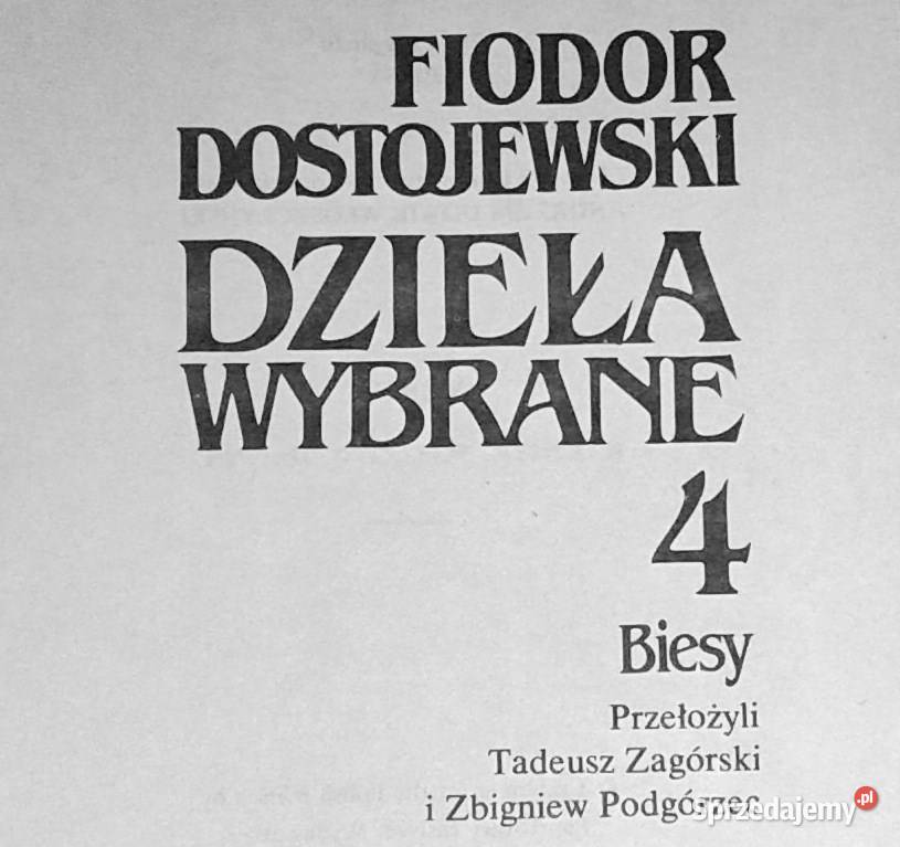 Biesy Dzieła wybrane Fiodor Dostojewski miękka Chełm