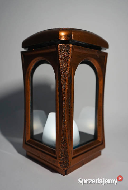 Miedziany znicz żywiczny lampion retro śląskie Częstochowa sprzedam