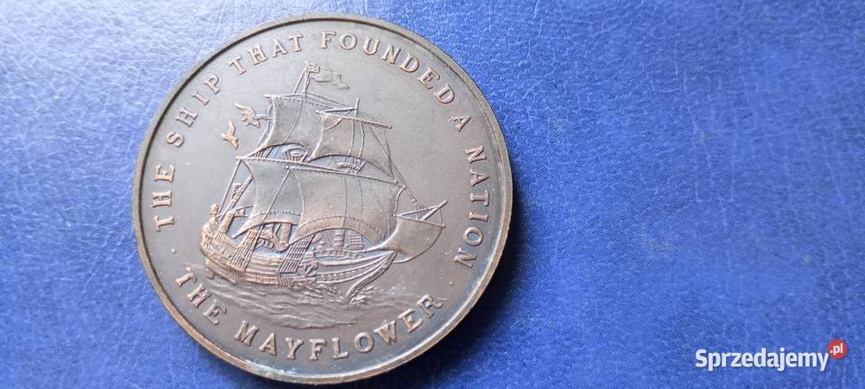 Stare monety Medal THE MAYFLOWER 97 Lesko