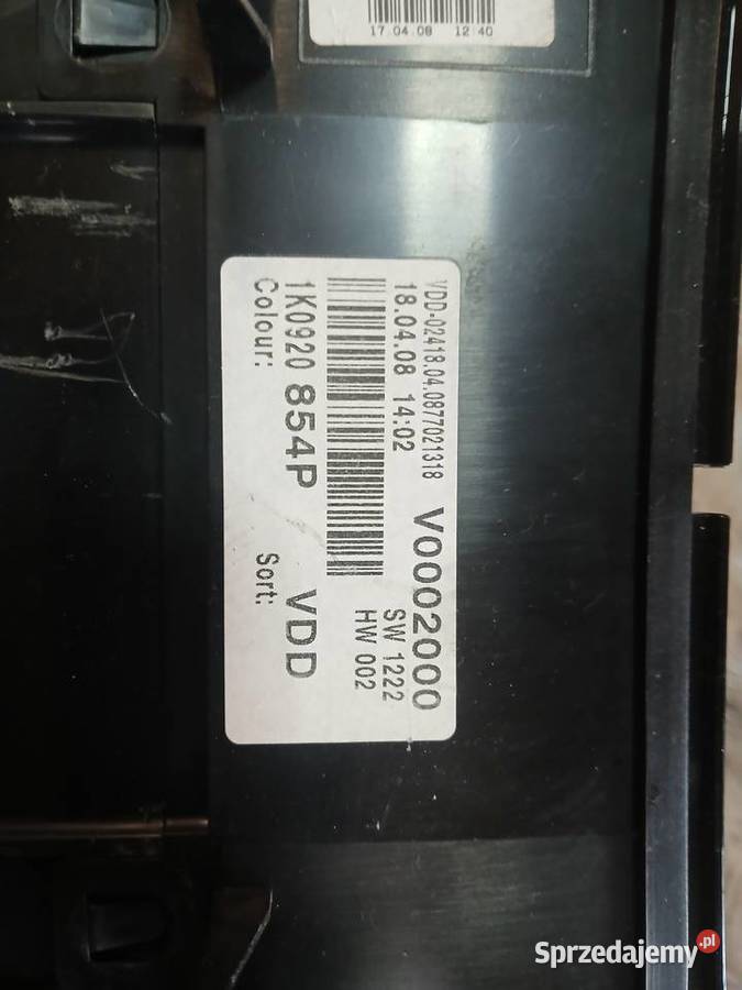 Licznik zegary Prędkościomierz 1K0920854P osobowe małopolskie Radłów