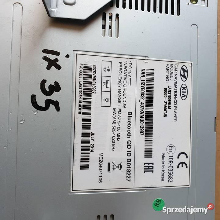 HYUNDAI IX35 RADIO NAWIGACJA 965602Y600TJN Motoryzacja