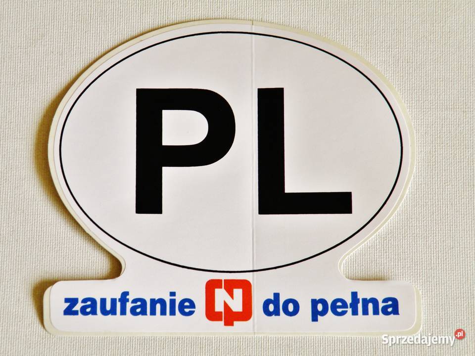 Nalepka samochodowa CPN zewnętrzna z lat 90ch kujawsko-pomorskie