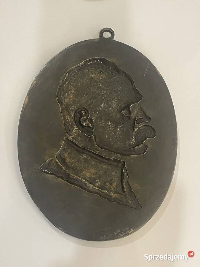 Medalion z wizerunkiem Józefa Piłsudskiego brąz Kraków sprzedam