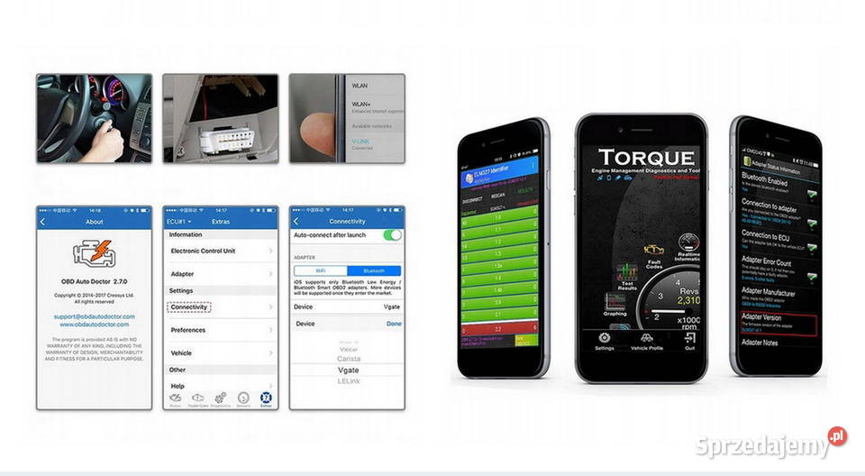 Interfejs OBD2 ELM327 Vgate iCar3 Bluetooth śląskie Katowice
