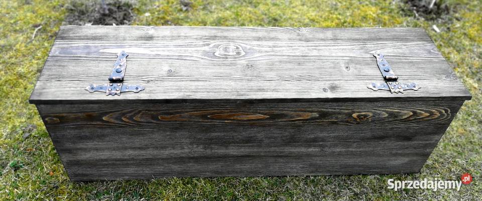 Rustykalna postarzona skrzynia kufer siedzisko 38cm Radków sprzedam
