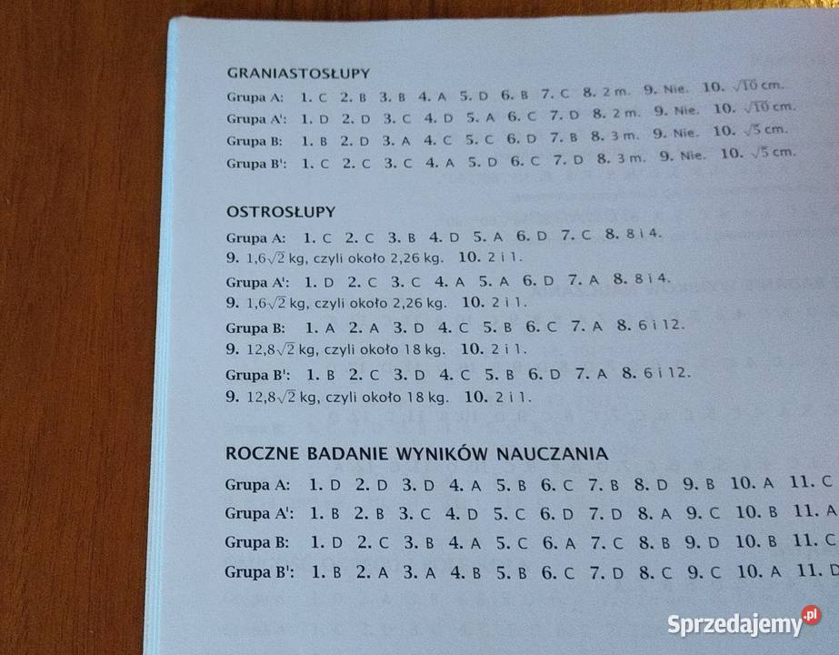 Matematyka 2 sprawdziany klasy drugiej gimnazjum Rok wydania 2001 Gdańsk