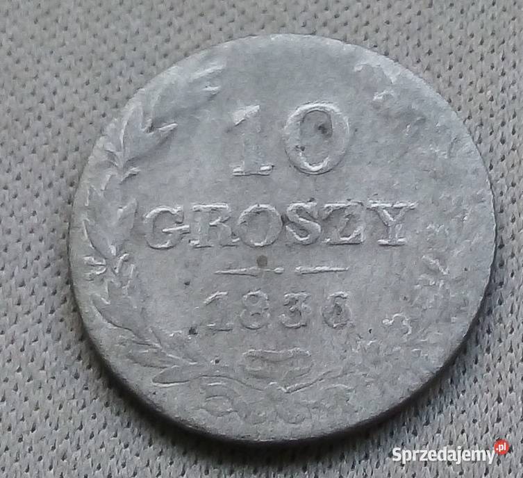 POLSKA10 GROSZY1836 r SREBRO mazowieckie
