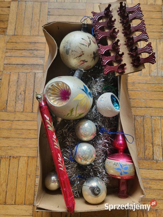 Bombki PRL stare ozdoby choinkowe szpic Warszawa