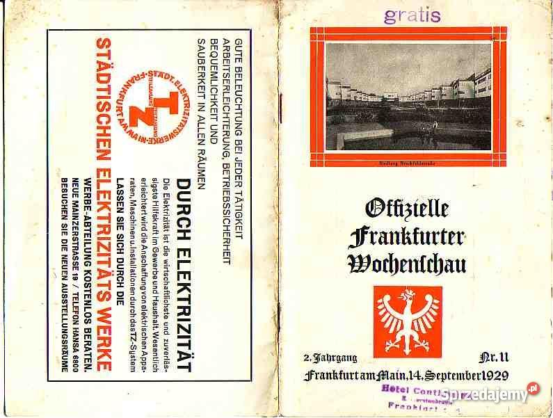 739 OFFIZIELLE FRANKFURTER WOCHENSCHAU FRANKFURT Czyrna