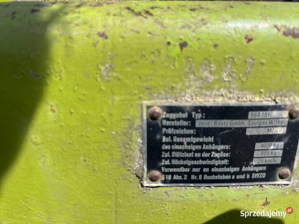 Przyczepa samozbierająca Claas Bautz K330 100 Mojęcice