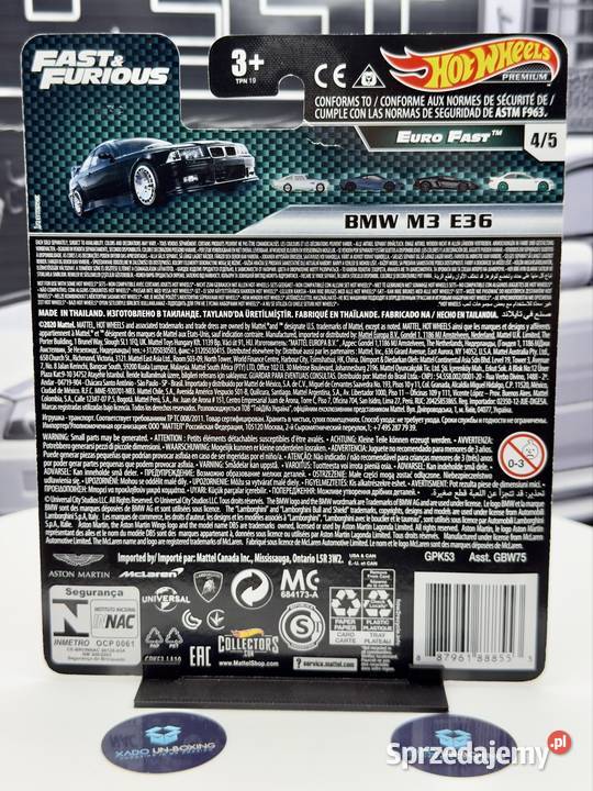 Hot Wheels FF BMW M3 E36 BOX 5 Wrocław