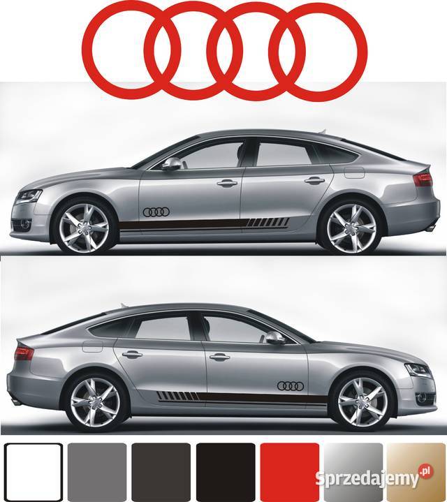 Naklejki Pasy Boczne na każdy Samochód AUDI A4 Kraków