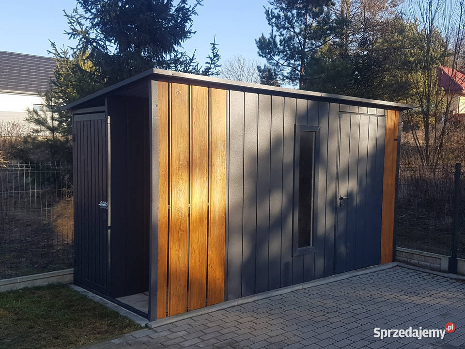 Domek ogrodowy 322m zadaszenie 082 m Złoty dąb Domki narzędziowe