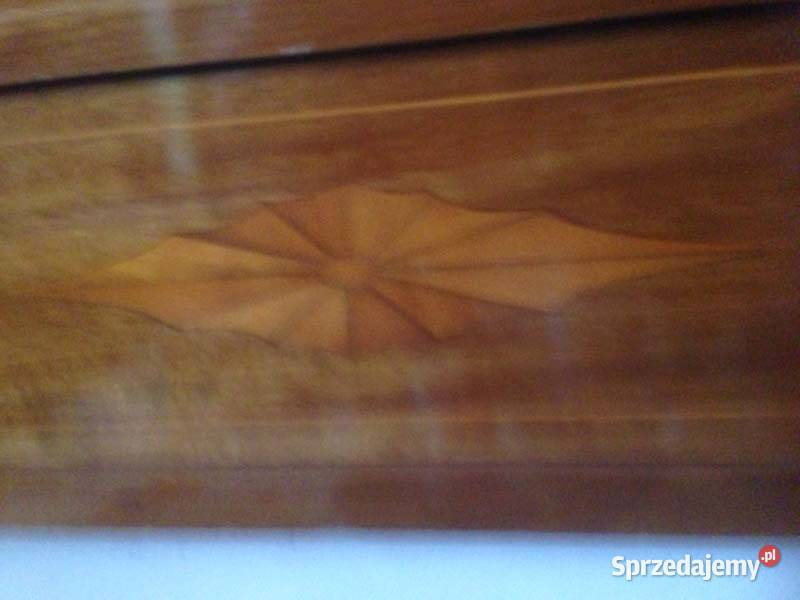 lustro w mahoniowej intarsjowanej ramie z Pozostałe Gdańsk