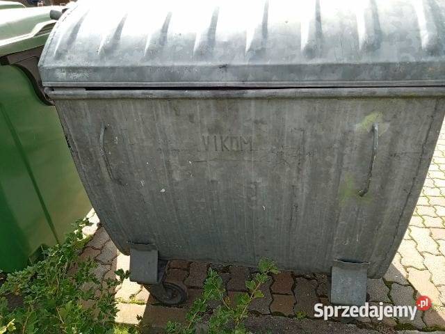 Pojemnik metalowy na śmieci 1100L Pozostałe wielkopolskie Wolsztyn