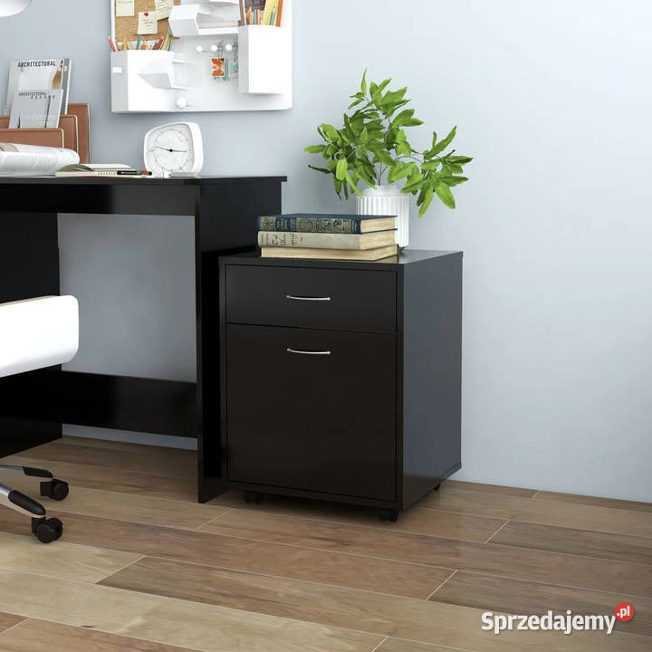 Szafka na kółkach czarna 45x38x54 materiał Warszawa