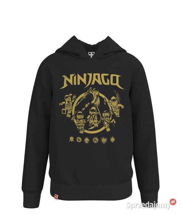 134 Bluza z kapturem Lego Ninjago czarna Szczerbice