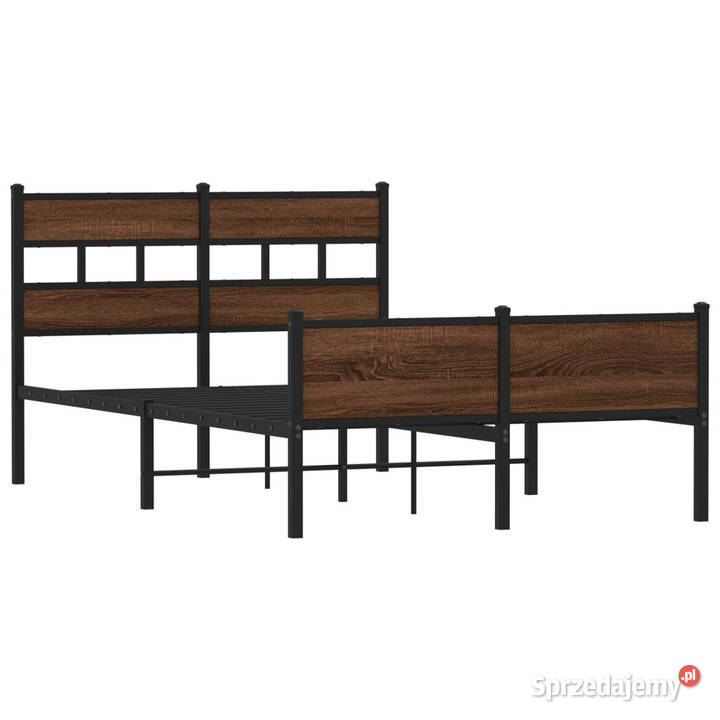 Łóżko bez materaca brązowy dąb 120x200 WM4017342 91cm mazowieckie Warszawa sprzedam
