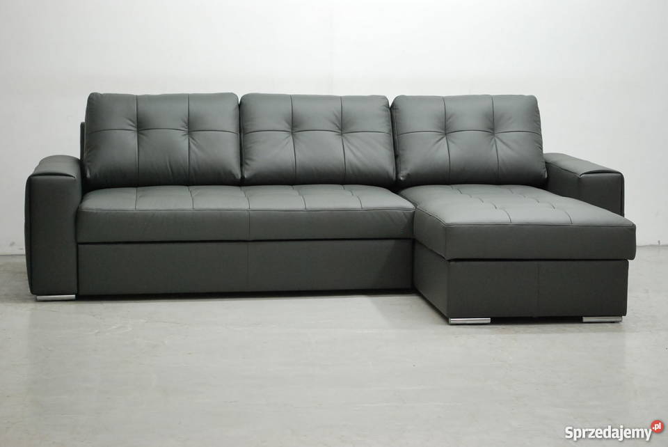 SKÓRA NATURALNA NAROŻNIK Z FSPANIA 6492 SZARY Poznań