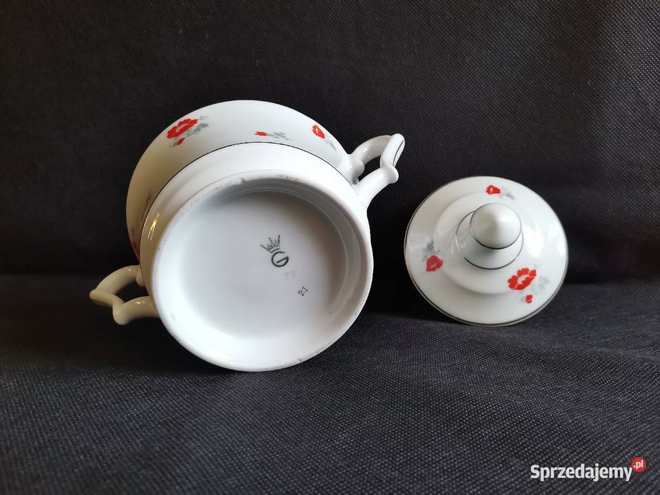Stara porcelana Giesche cukierniczka Łucja Maki śląskie