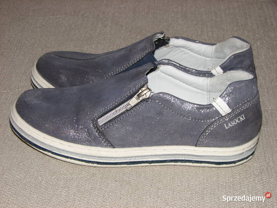 Lasocki buciki mieniące drobinki 35 niebieski Wrocław