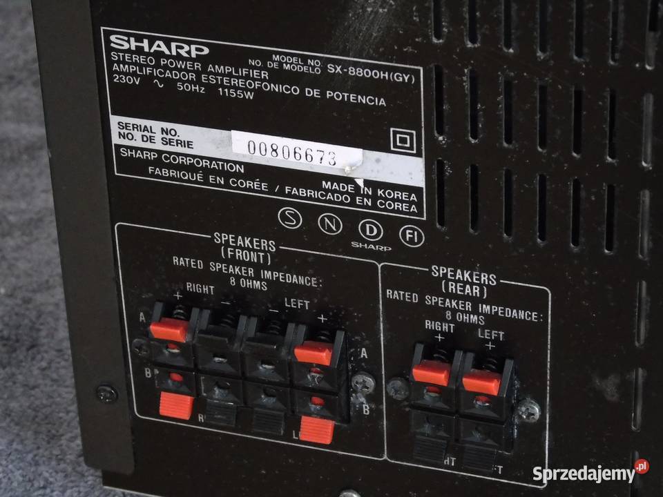 Wzmacniacz Sharp SX8800H mocny 1155 wat WYSYŁKA Jasło
