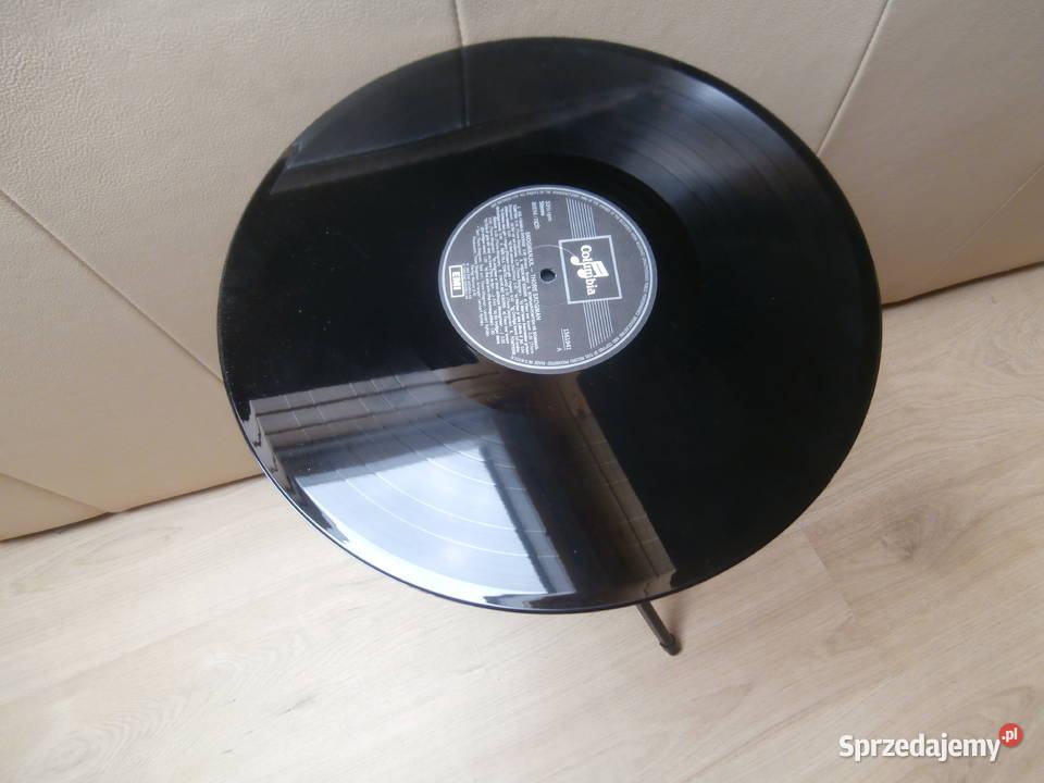 Stolik z płyty winylowej regulowana wysokość czarny Choroń