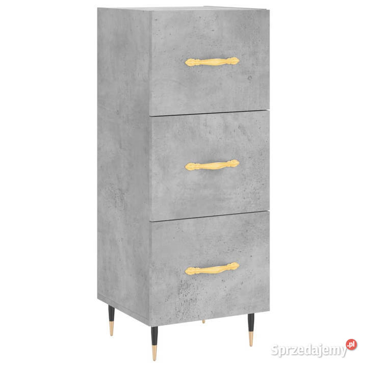 Wysoka szafka szarość betonu 345x34x180 mazowieckie