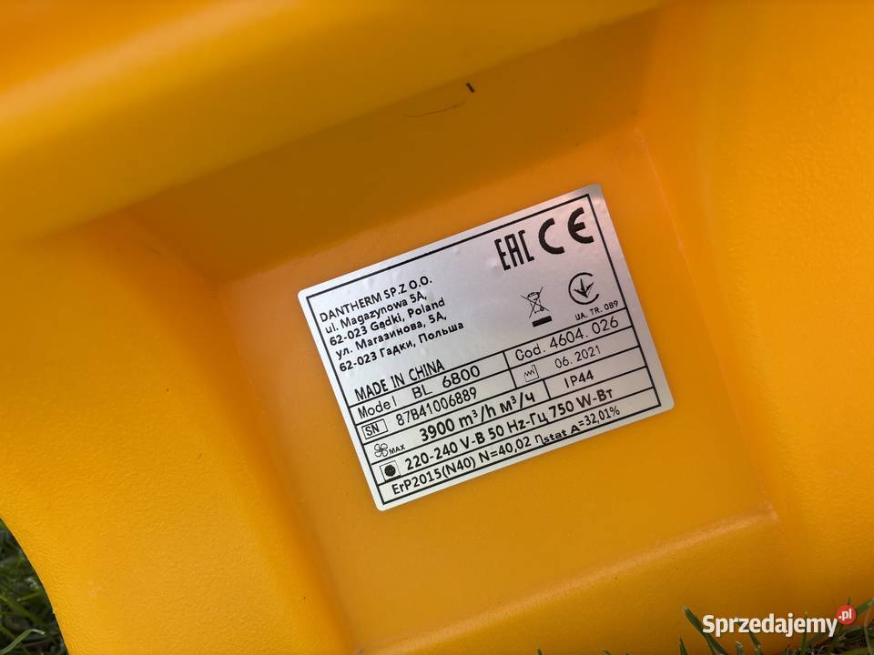 Wentylacja nadmuchowa przemysłowa