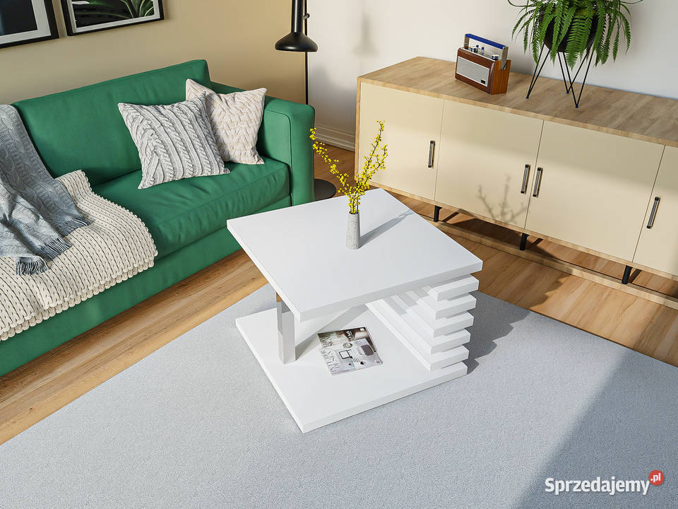 Stolik Kawowy Ława Połysk Biała Czrna Wysyłka 7 dolnośląskie Wrocław
