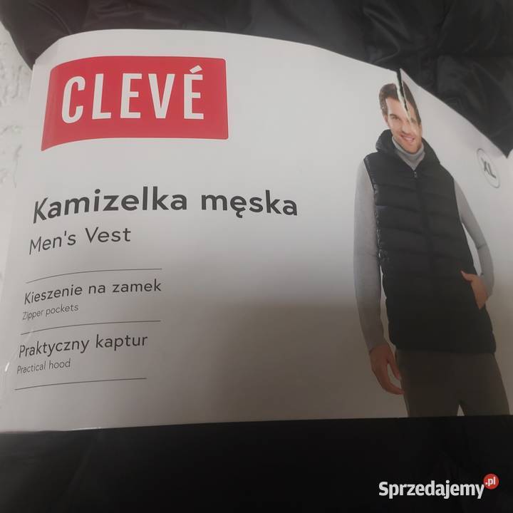 CLEVE kamizelka puchowa z kapturem XL Kaptur Żory