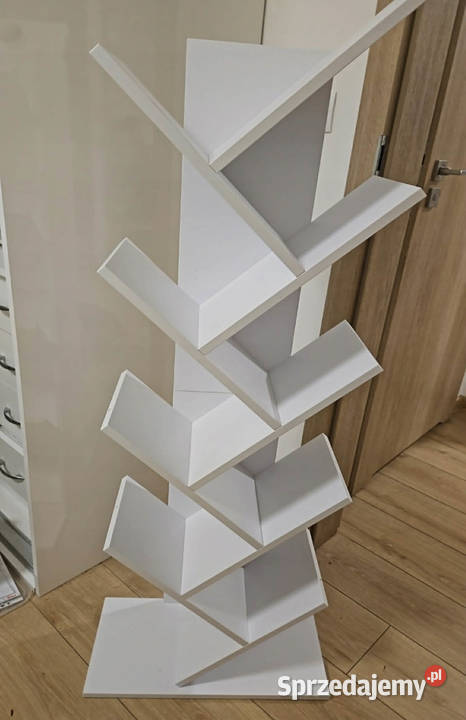 Regał na książki 8 półek biały drzewko stojący Warszawa sprzedam