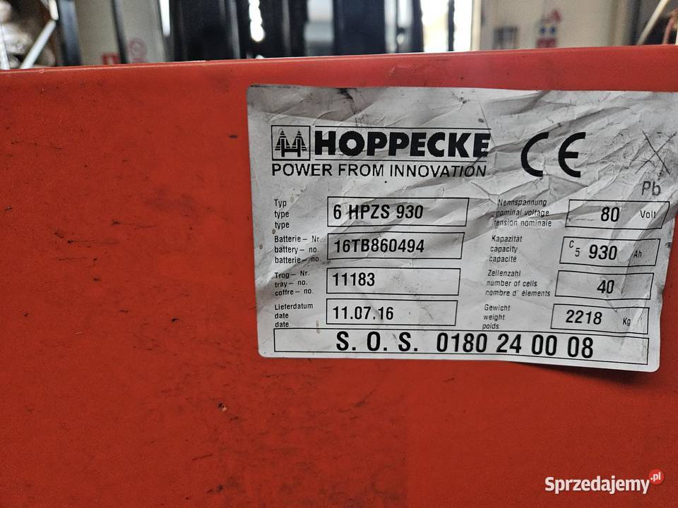 Hoppecke bateria trakcyjna do wózka widłowego Wrocław sprzedam