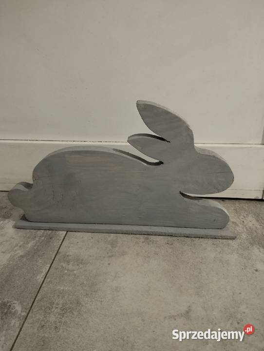 Drewniane zające ozdoba wielkanocna