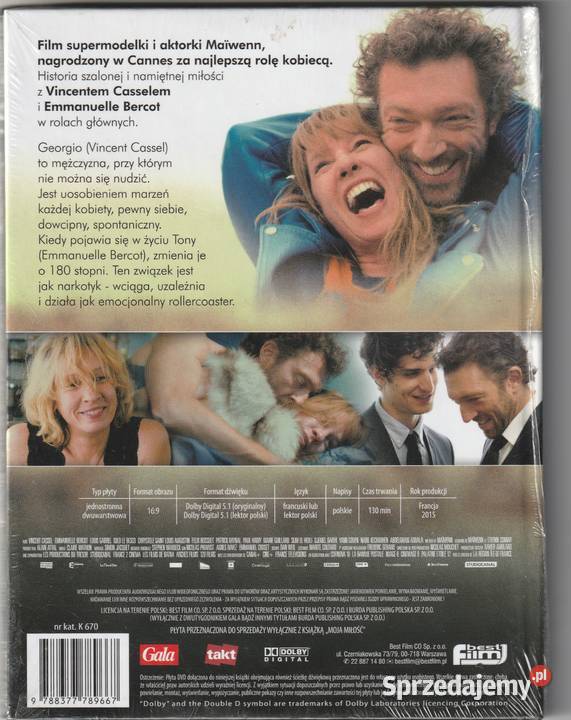 MOJA MIŁOŚĆ Vincent Cassel DVD mazowieckie Pruszków