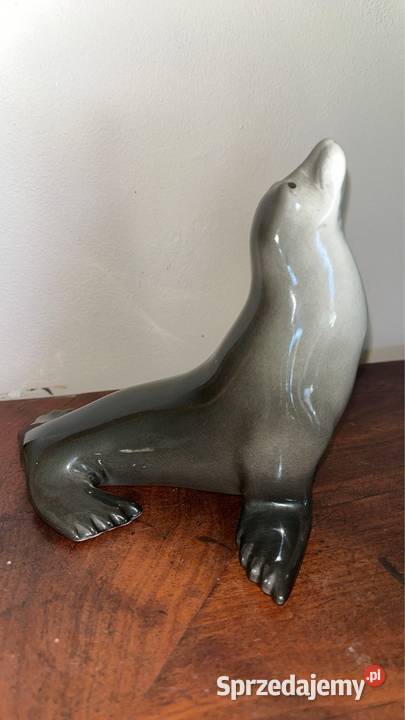Foka figurka z Fabryki Łomonosowa est 1744 Gdańsk