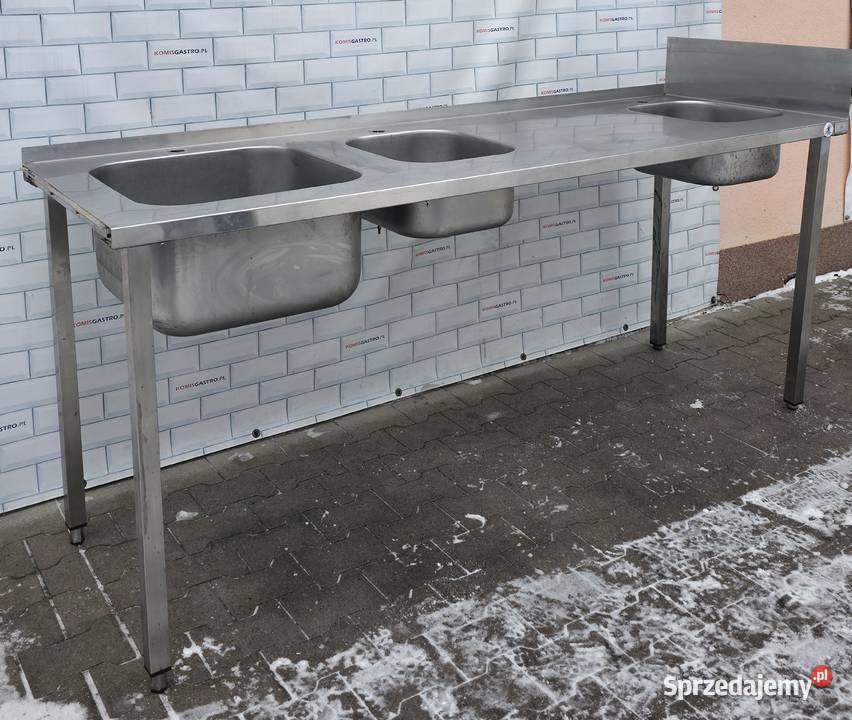 Blat stołu z trzema zlewami 1266 Warszawa