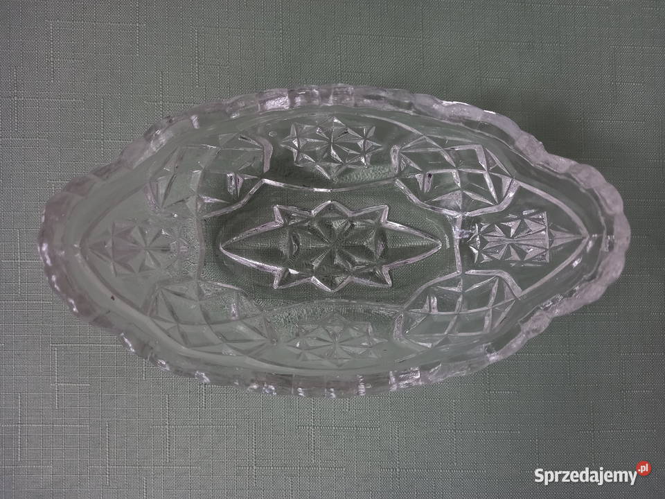 dwie malutkie kryształowe żardiniery Porcelana i szkło