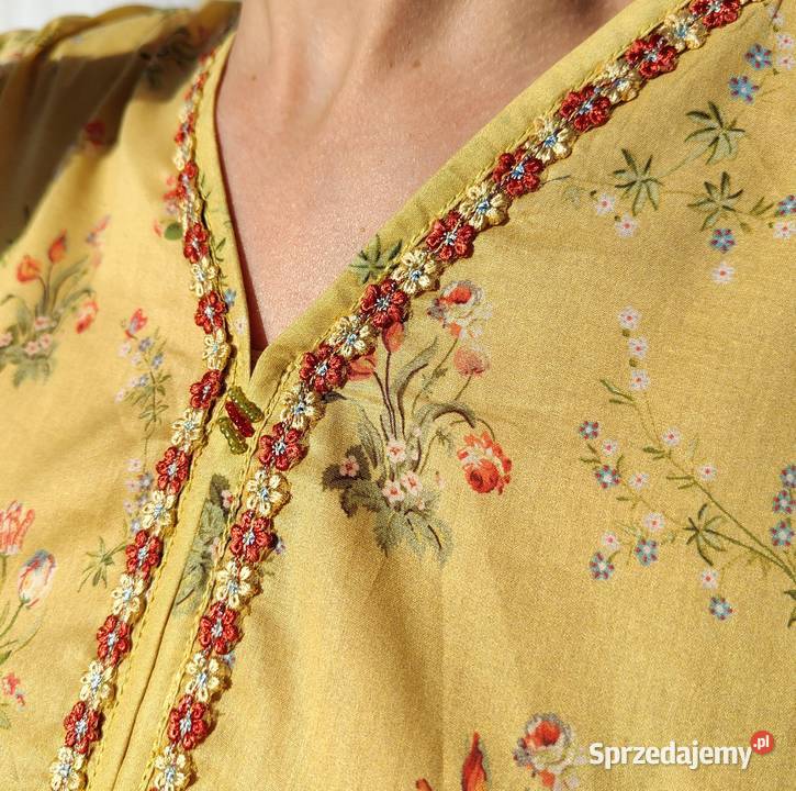 Komplet długa sukienka spodnie S 36 bawełna Szczecin