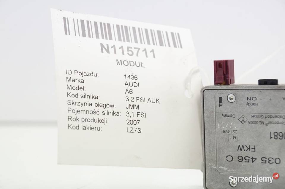 MODUŁ AUDI A6 C6 8E0035456C kujawsko-pomorskie Lipno sprzedam