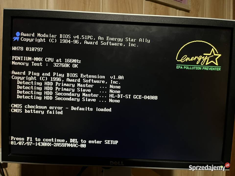 Zabytkowy komputer PC AT Pentium 166MHz sprzedam