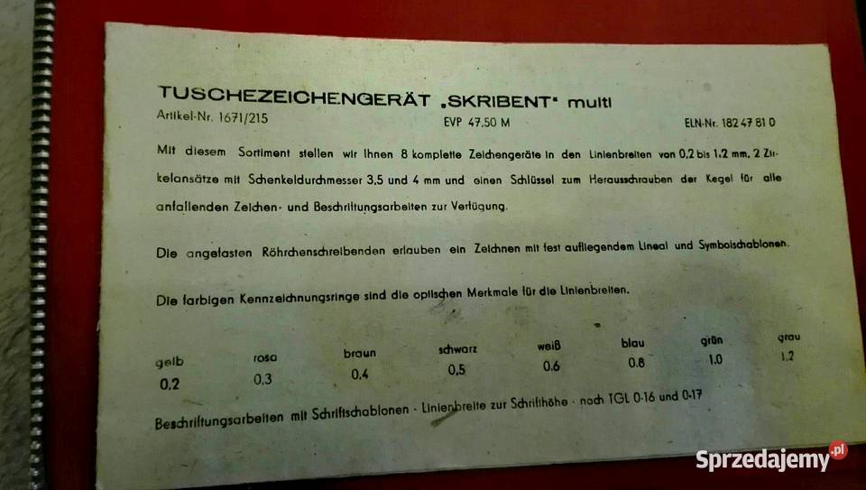 Sprzedam Rapidografydo szkoły dzieci Grudziądz