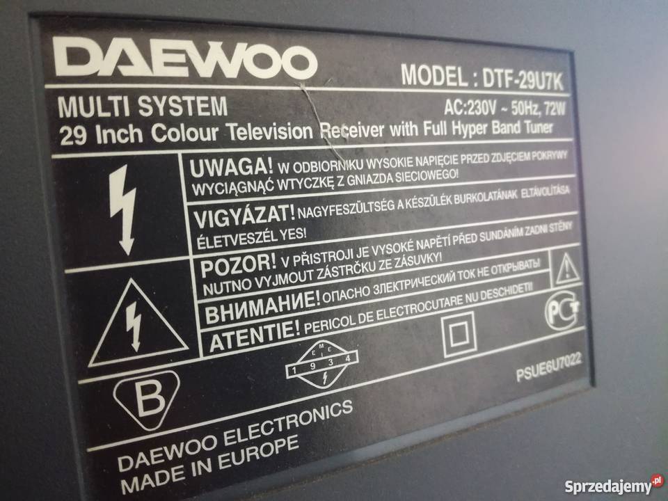 Telewizor DAEWOO 29 dtf29u7k 29cale Szczecin